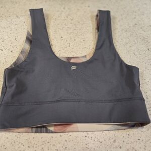 Fabletics Gray Seamless Reversible Bra with Stretchy Comfort
